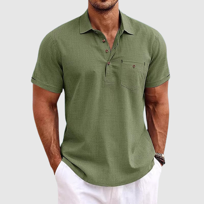 Luvo | Polo en Lin pour Homme – Élégance Décontractée et Luxe Estival