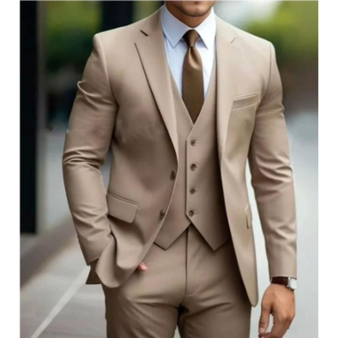 Luvo | Costume 3 Pièces pour Homme – Idéal pour Mariages, avec Deux Boutons
