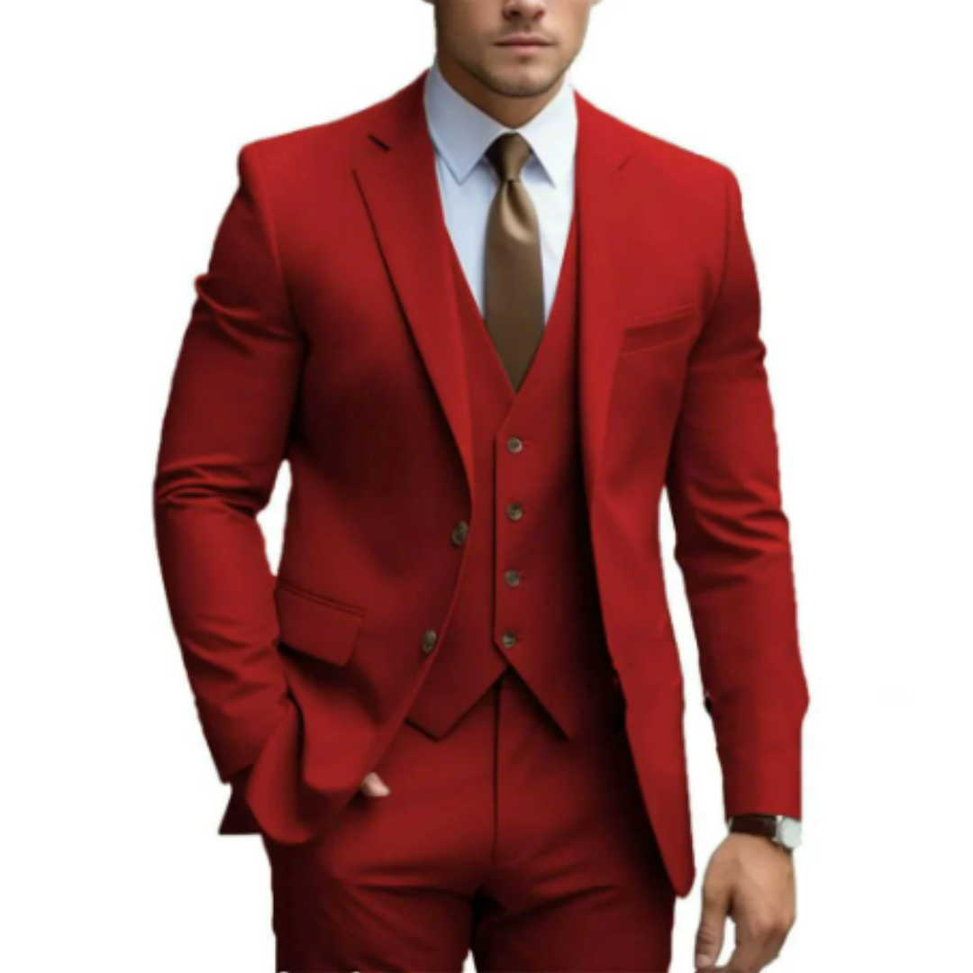 Luvo | Costume 3 Pièces pour Homme – Idéal pour Mariages, avec Deux Boutons