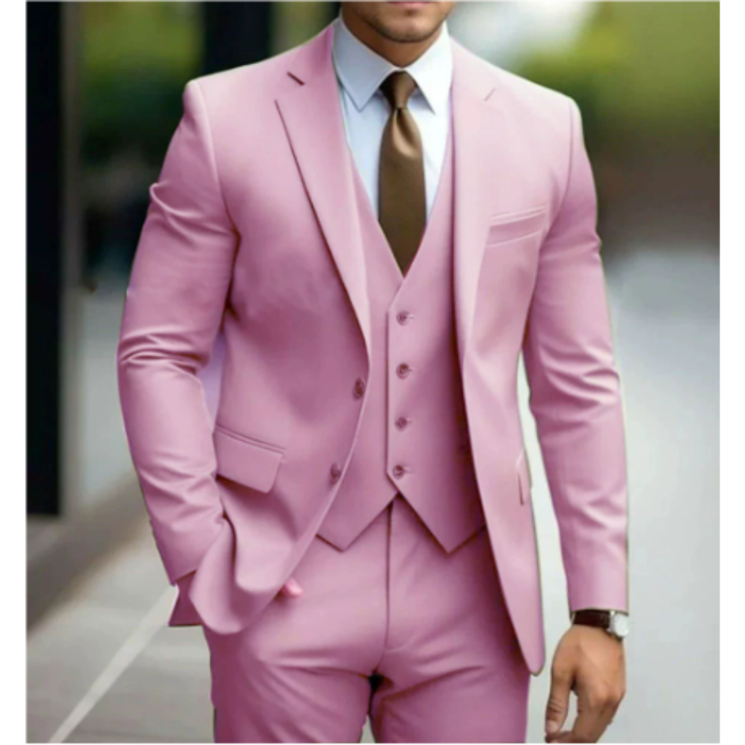 Luvo | Costume 3 Pièces pour Homme – Idéal pour Mariages, avec Deux Boutons