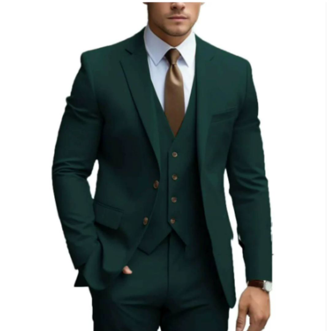 Luvo | Costume 3 Pièces pour Homme – Idéal pour Mariages, avec Deux Boutons