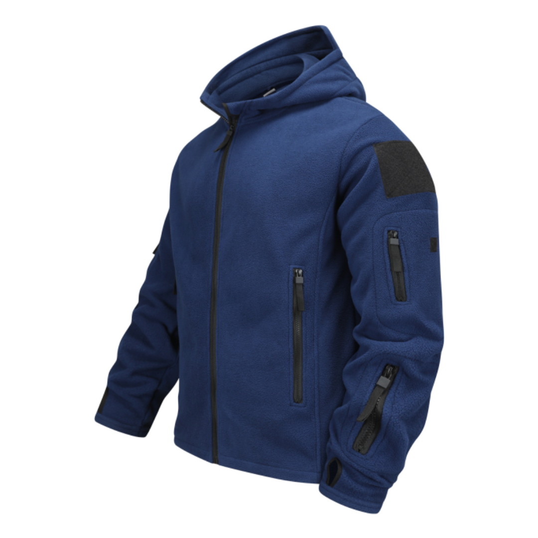 Luvo | Veste zippée coupe-vent à capuche avec multiples poches pour homme