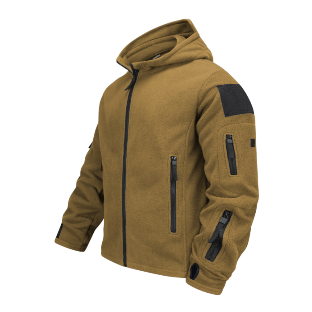 Luvo | Veste zippée coupe-vent à capuche avec multiples poches pour homme