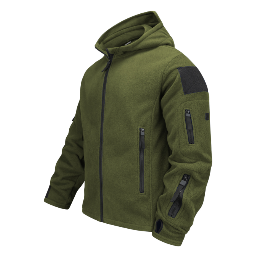 Luvo | Veste zippée coupe-vent à capuche avec multiples poches pour homme