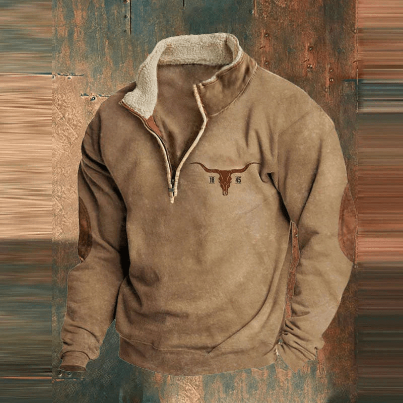 Luvo | Sweat-shirt zippé à motif pour Homme