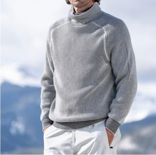 Pull Col Roulé pour Homme – Maille et Manches Longues