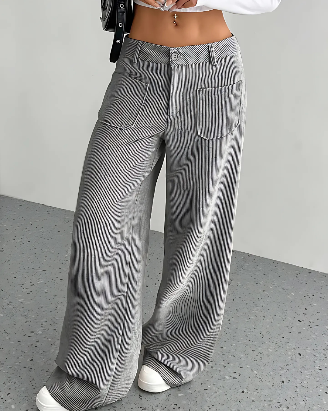 Luvo | Pantalon en velours côtelé à jambes larges pour femmes
