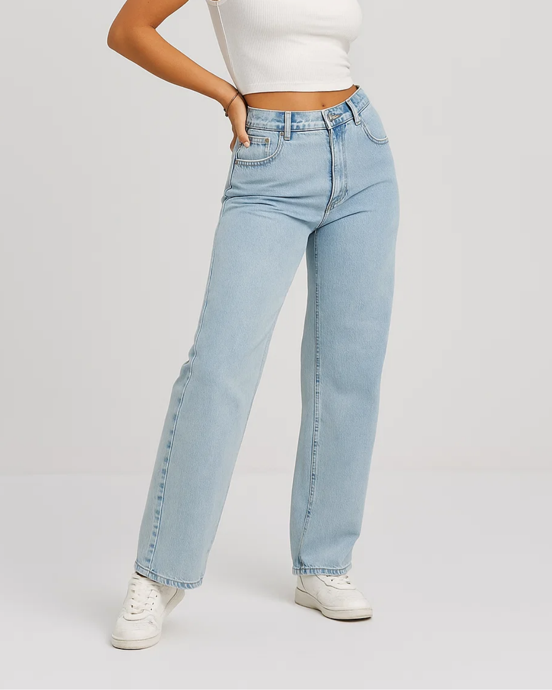 Luvo | Jeans Taille Haute Bouffante Pour Femme
