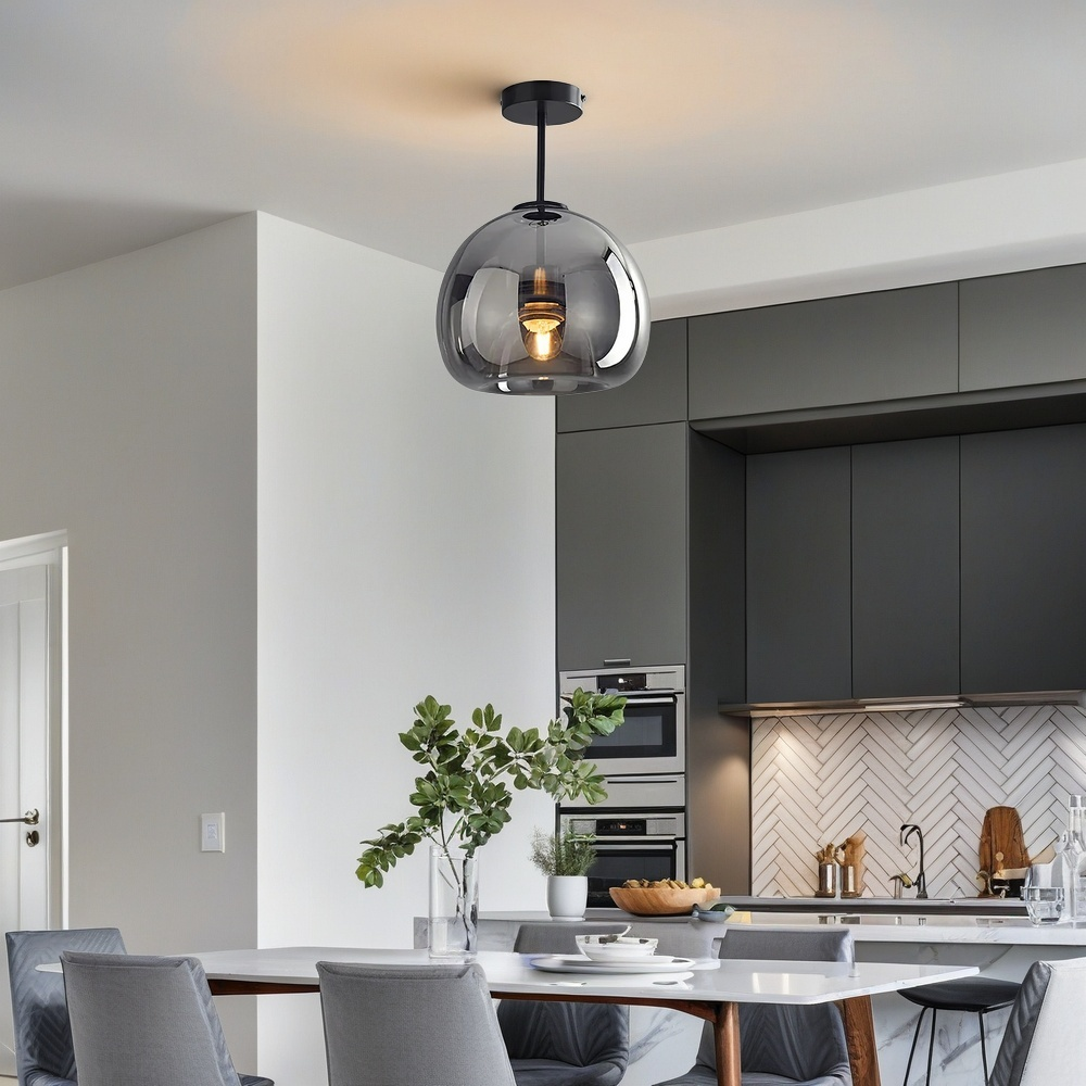Luvo | Glass and Copper Ceiling Light