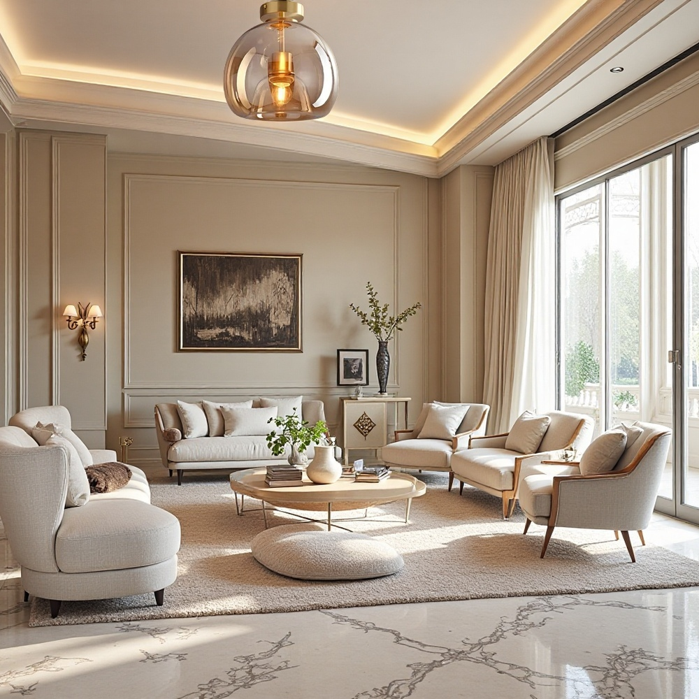 Luvo | Glass and Copper Ceiling Light