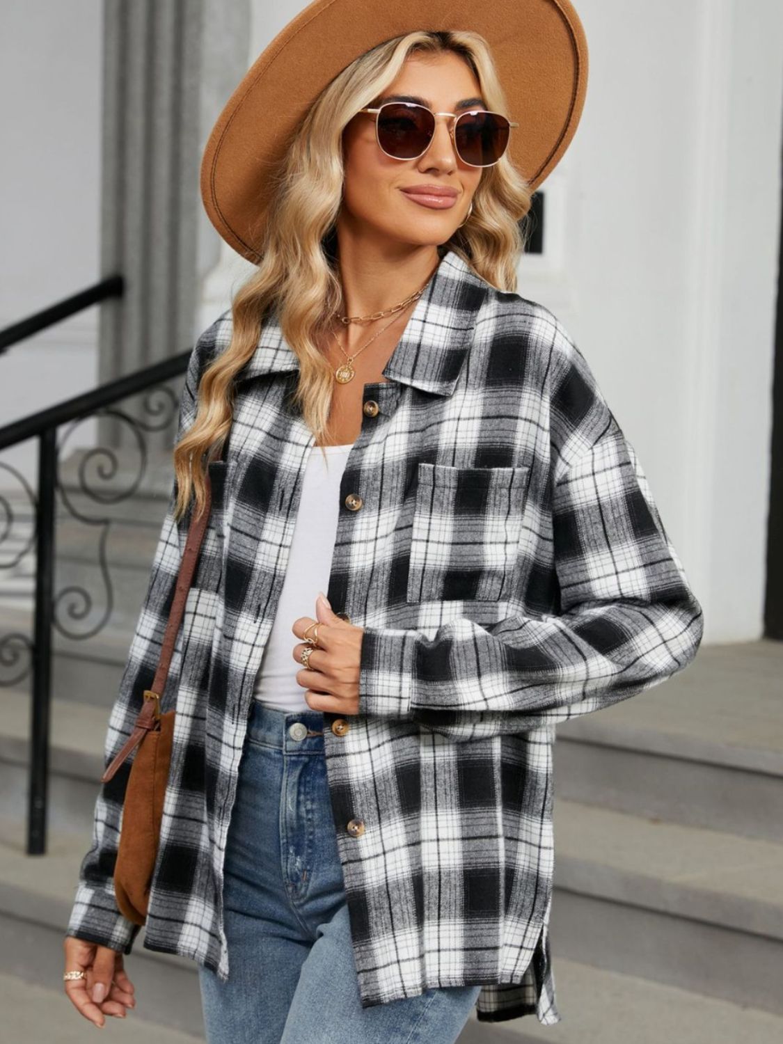 Luvo | Chemise à carreaux à manches longues pour femme