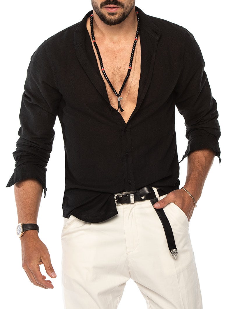 Luvo | Chemise en Lin d'Été pour Homme – Élégante et Fraîche