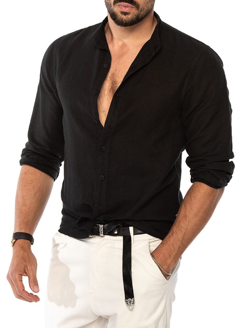 Luvo | Chemise en Lin d'Été pour Homme – Élégante et Fraîche