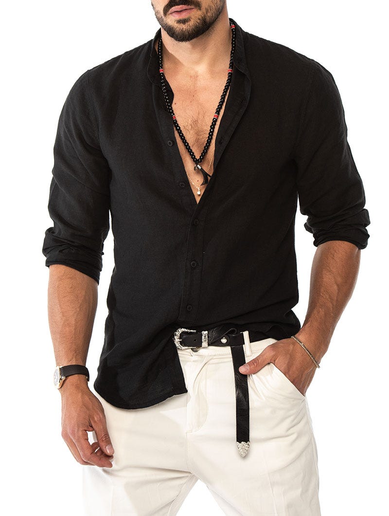 Luvo | Chemise en Lin d'Été pour Homme – Élégante et Fraîche
