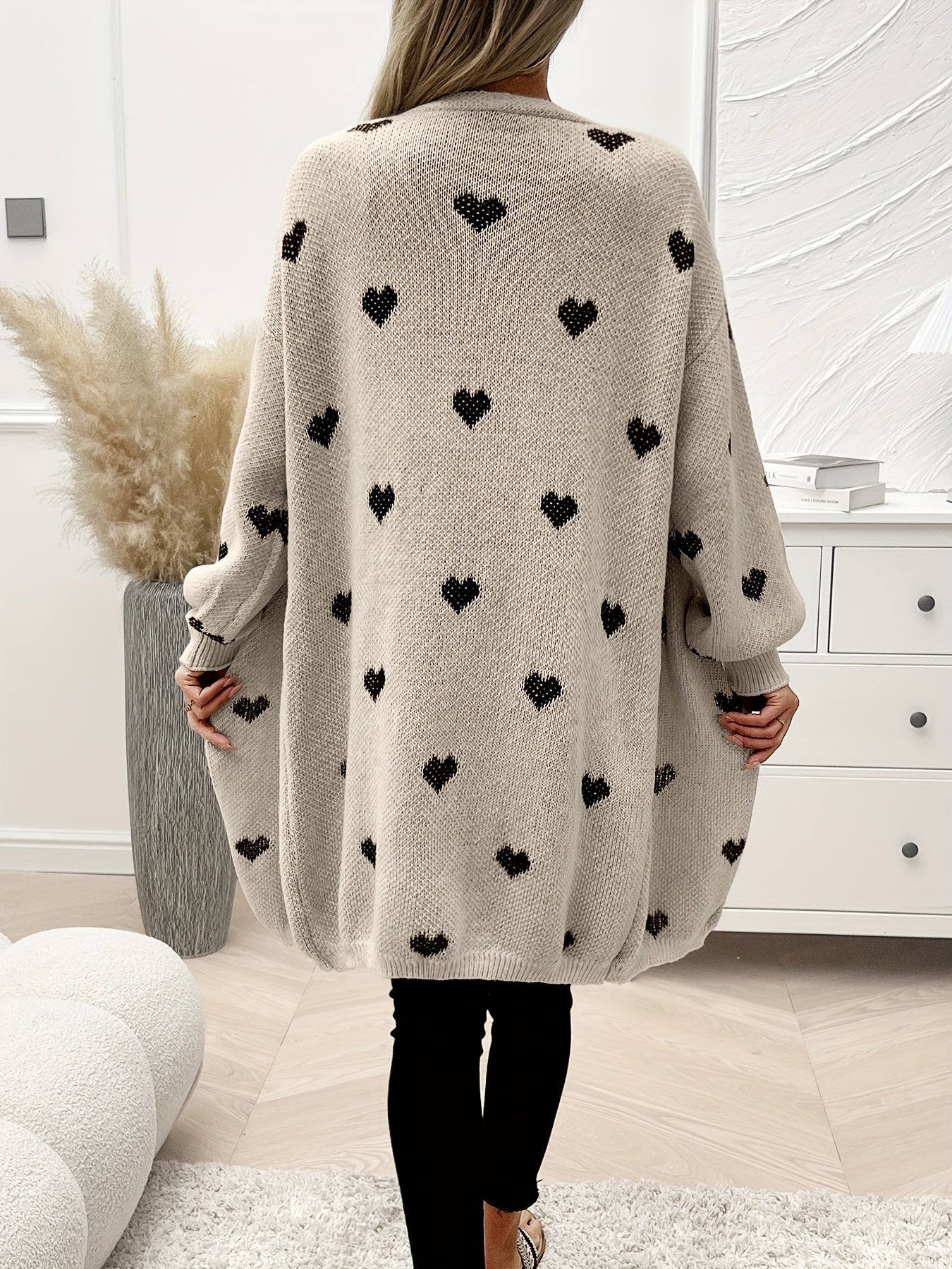 Luvo | Gilet pour femme avec motif cœur - Manches longues