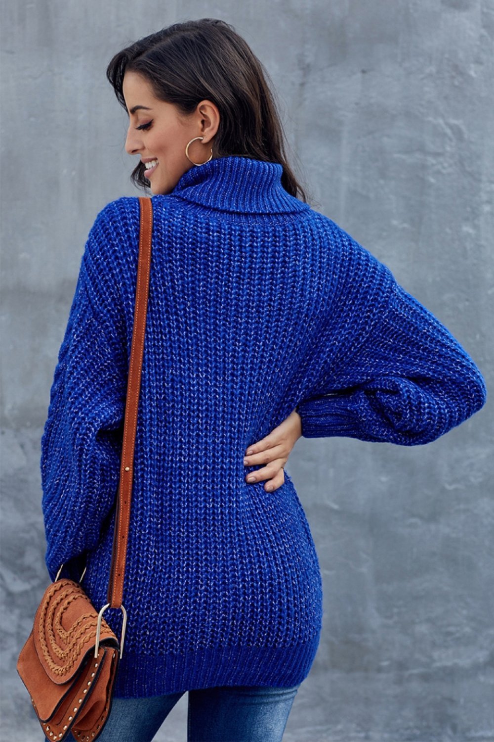 Luvo | Pull pour femme à grosses mailles torsadées – Col roulé