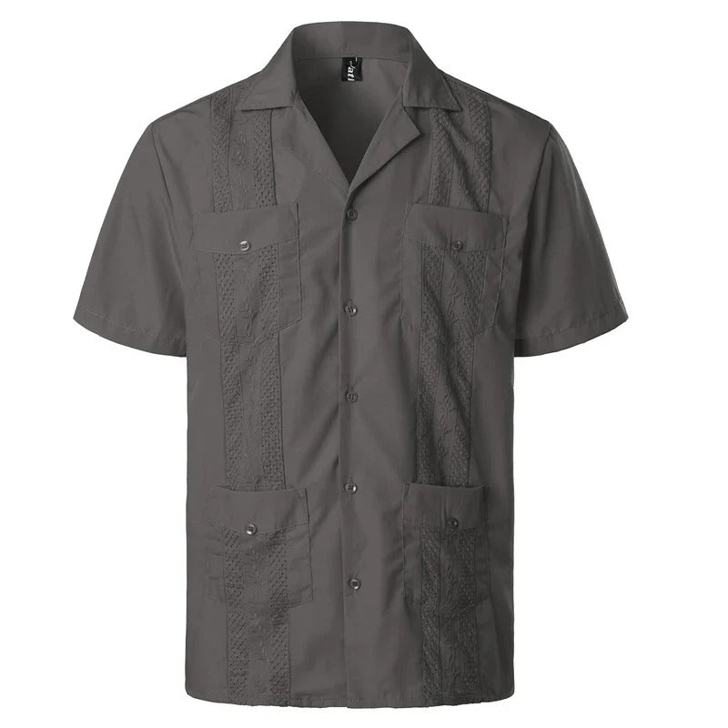 Luvo | Chemise Guayabera – Élégance Tropicale avec Broderies & Poches