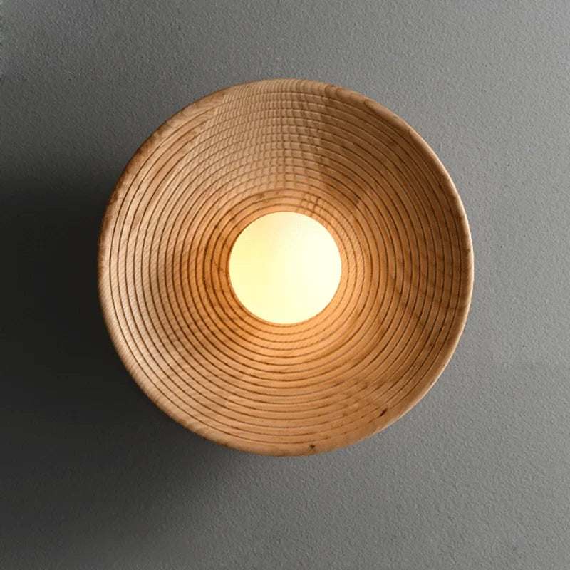 Luvo | Applique Murale Ronde en Bois – Style Scandinave