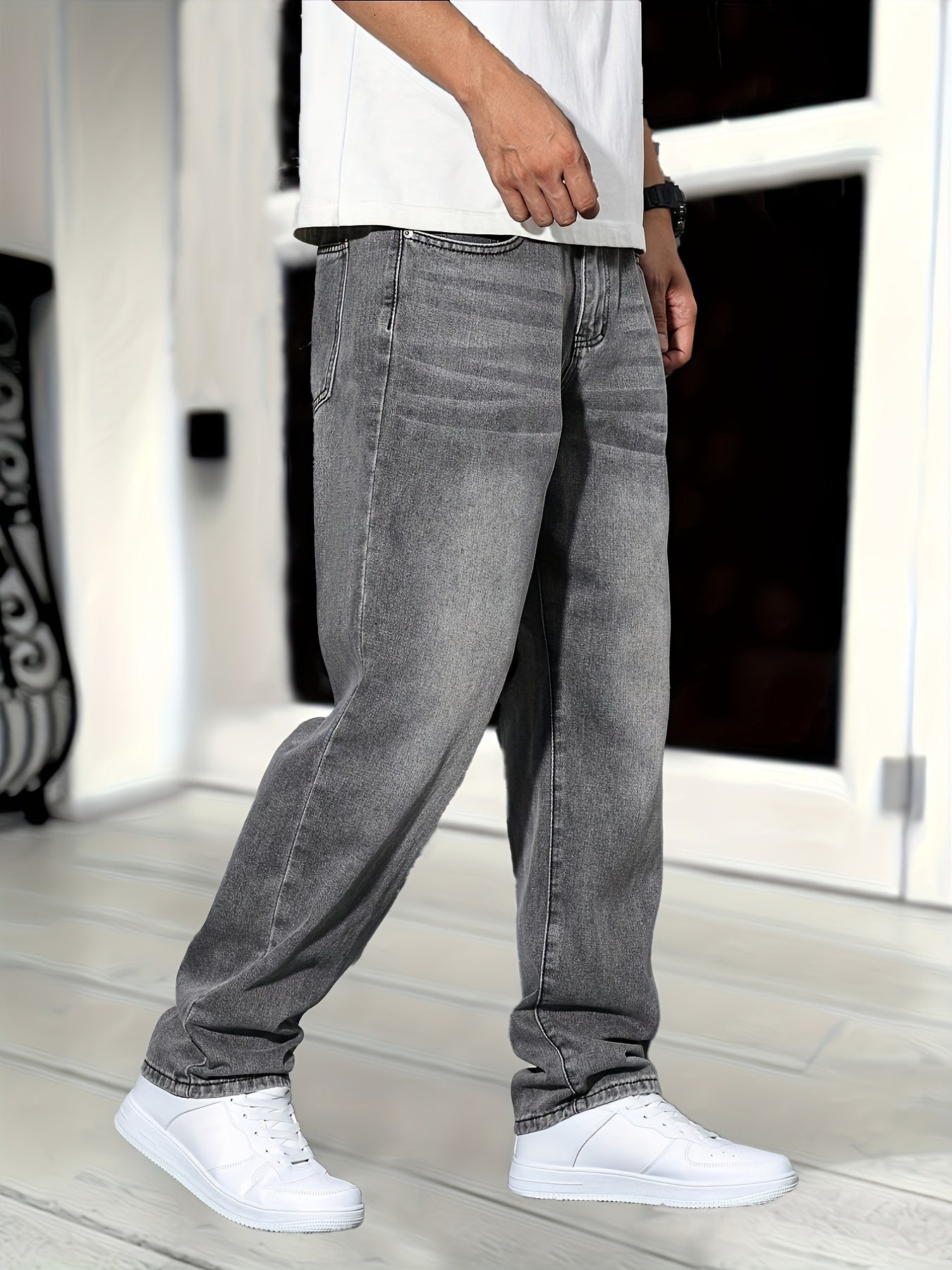 Luvo | Jean Classique en Denim à Coupe Droite