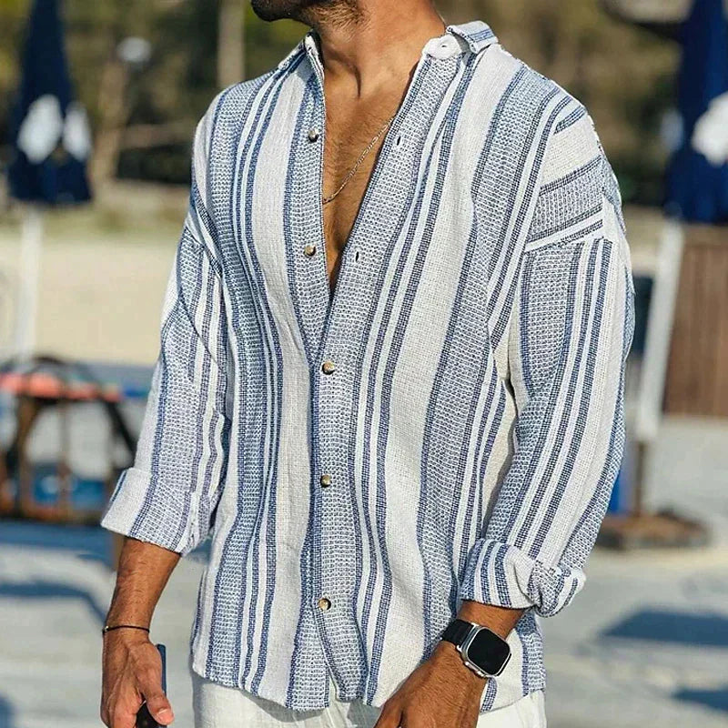 Luvo | Chemise Homme –  Coupe Ample & Touche de Soie – Style Estival Décontracté