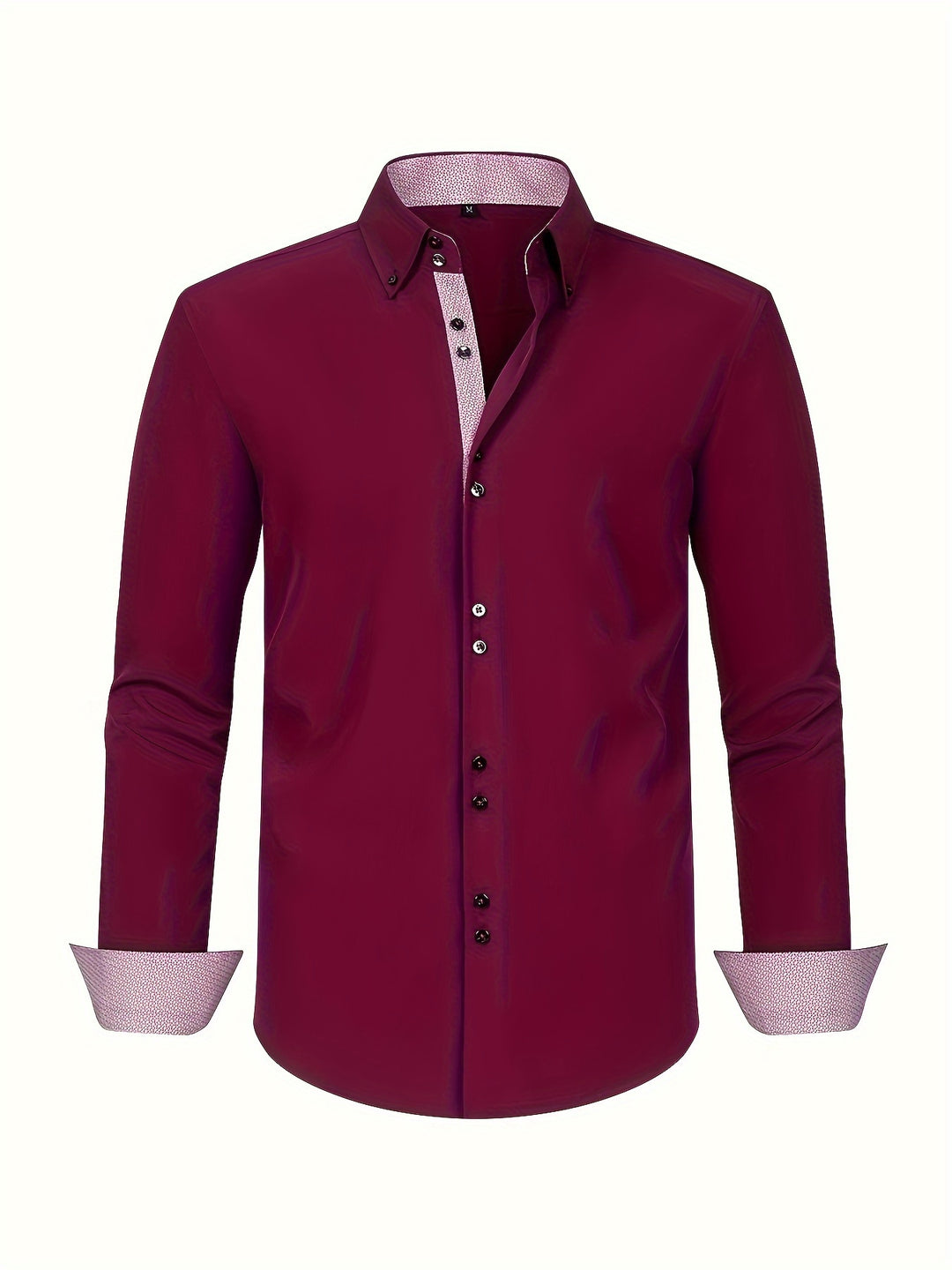 Luvo | Chemise Homme – Croisée, Extensible & Bleu Clair avec Poignets Contrastés