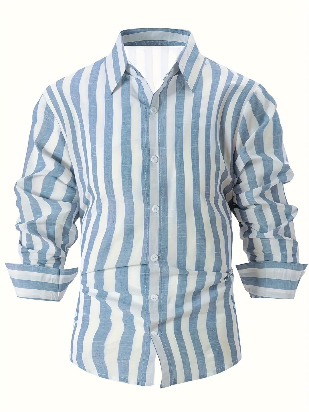 Luvo | Chemise Homme – Rayée, Stretch Confort & Col Revers