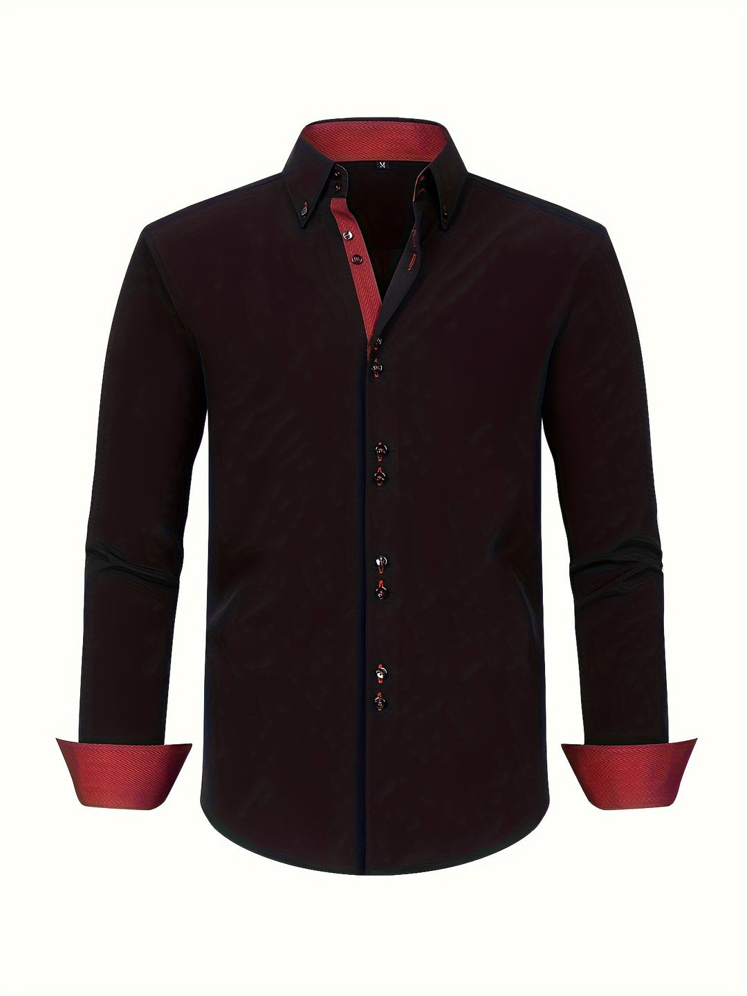 Luvo | Chemise Homme – Croisée, Extensible & Bleu Clair avec Poignets Contrastés