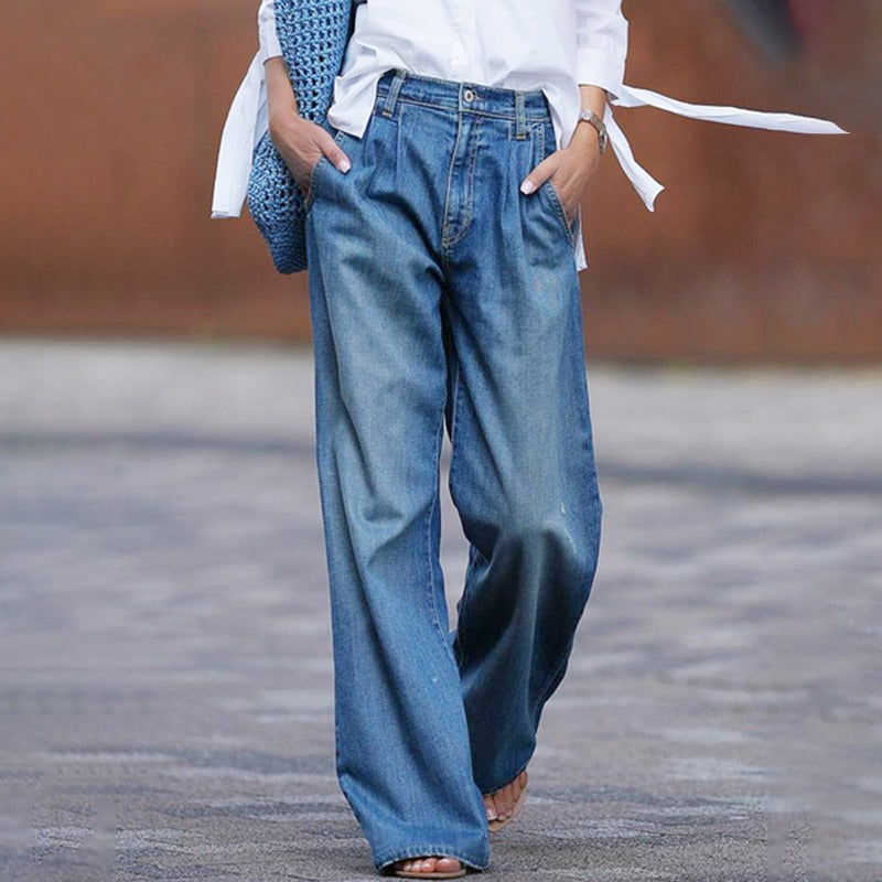 Luvo | Jean Femme – Coupe Ample et Jambes Droites