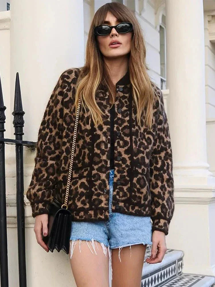 Luvo | Veste Léopard pour femme - boutons