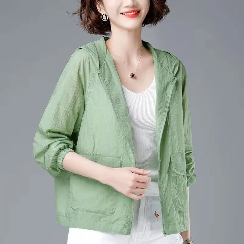 Luvo | Veste Imperméable Coupe-Vent pour Femme – Avec Capuche