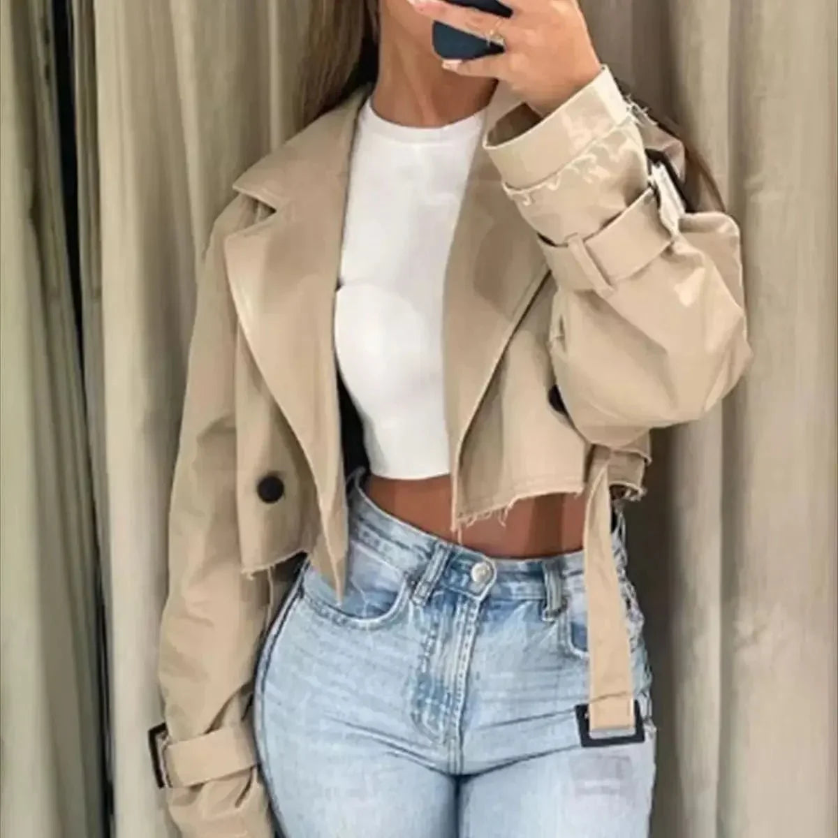 Luvo | Trench-coat femme stylé – Court