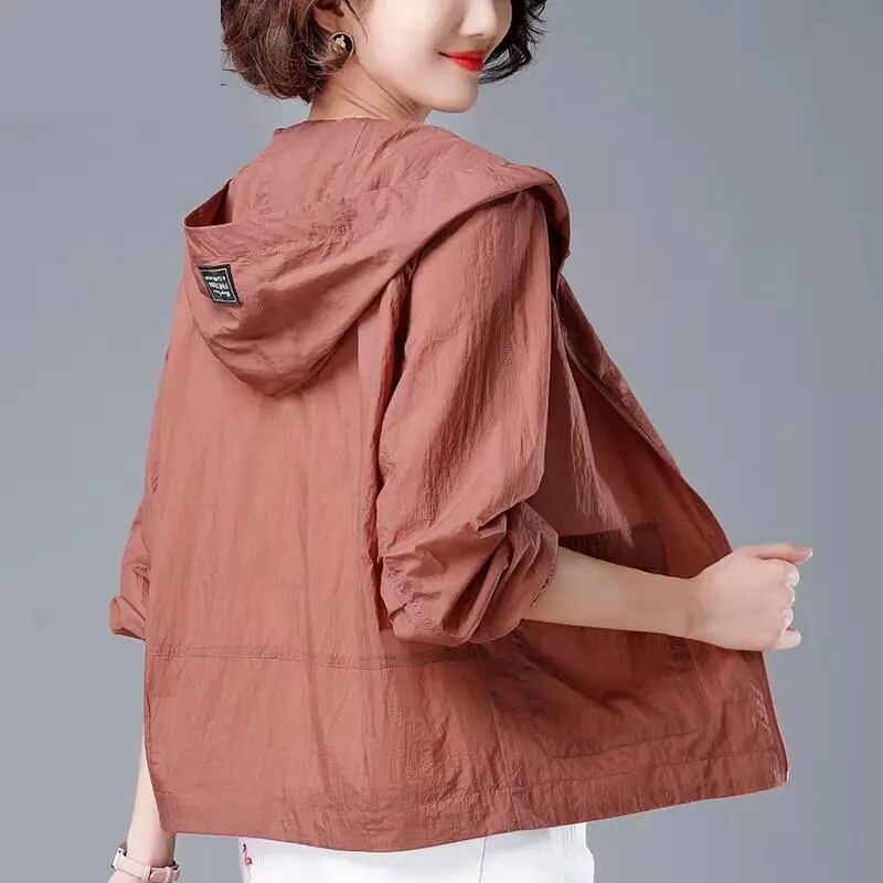 Luvo | Veste Imperméable Coupe-Vent pour Femme – Avec Capuche