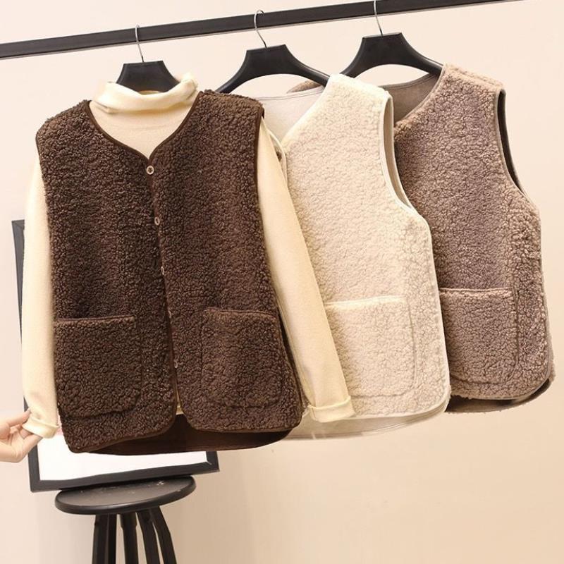 Luvo | Gilet Teddy Douillet pour Femme – Court