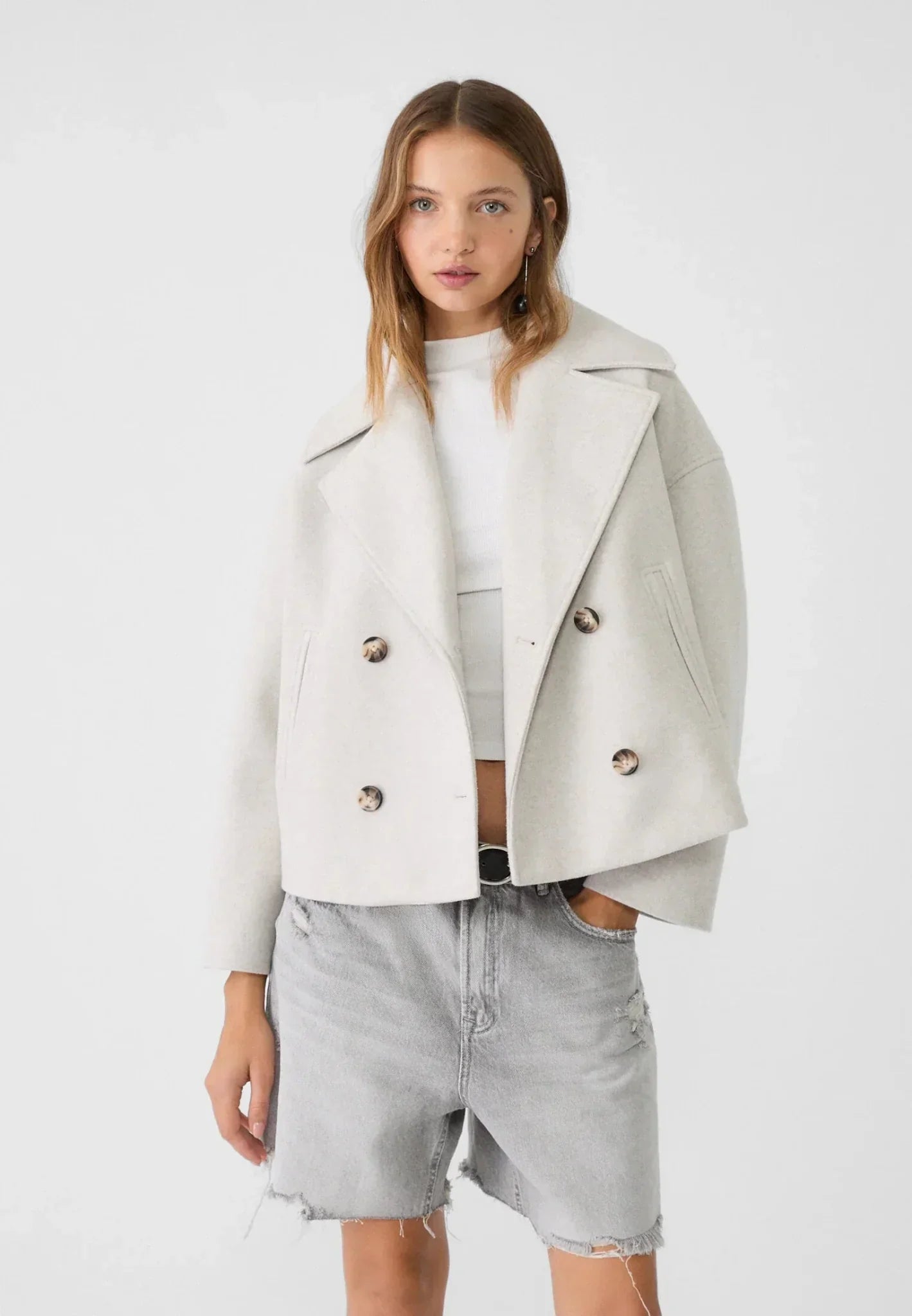 Luvo | Veste Courte pour Femme – Modèle Croisé à Double Boutonnage