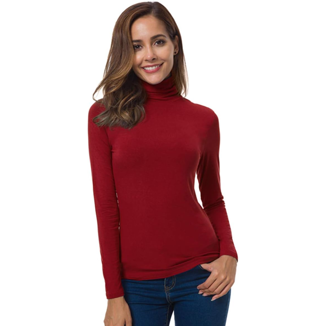 Luvo | Pull à Col Roulé pour Femme – Coupe Ajustée