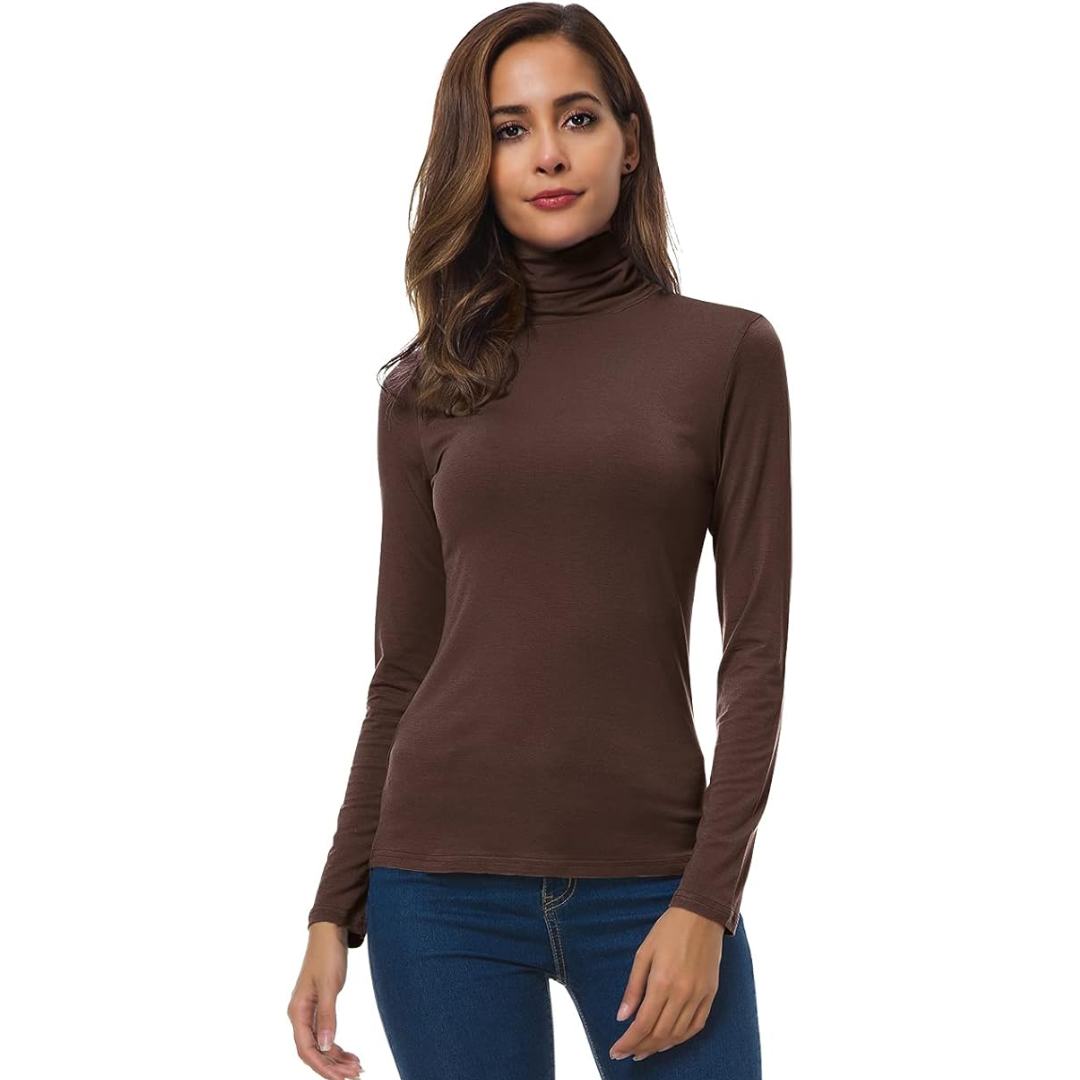 Luvo | Pull à Col Roulé pour Femme – Coupe Ajustée
