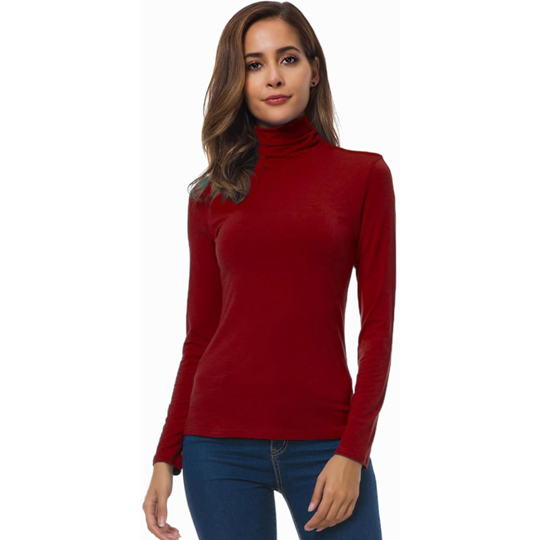 Luvo | Pull à Col Roulé pour Femme – Coupe Ajustée