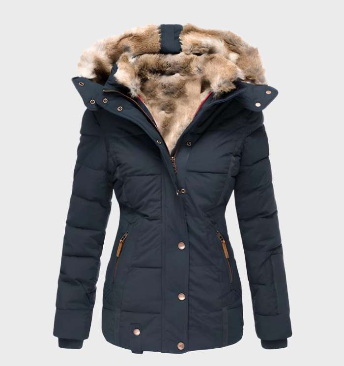 Luvo | Veste d’Hiver Femme Slim Fit avec Capuche