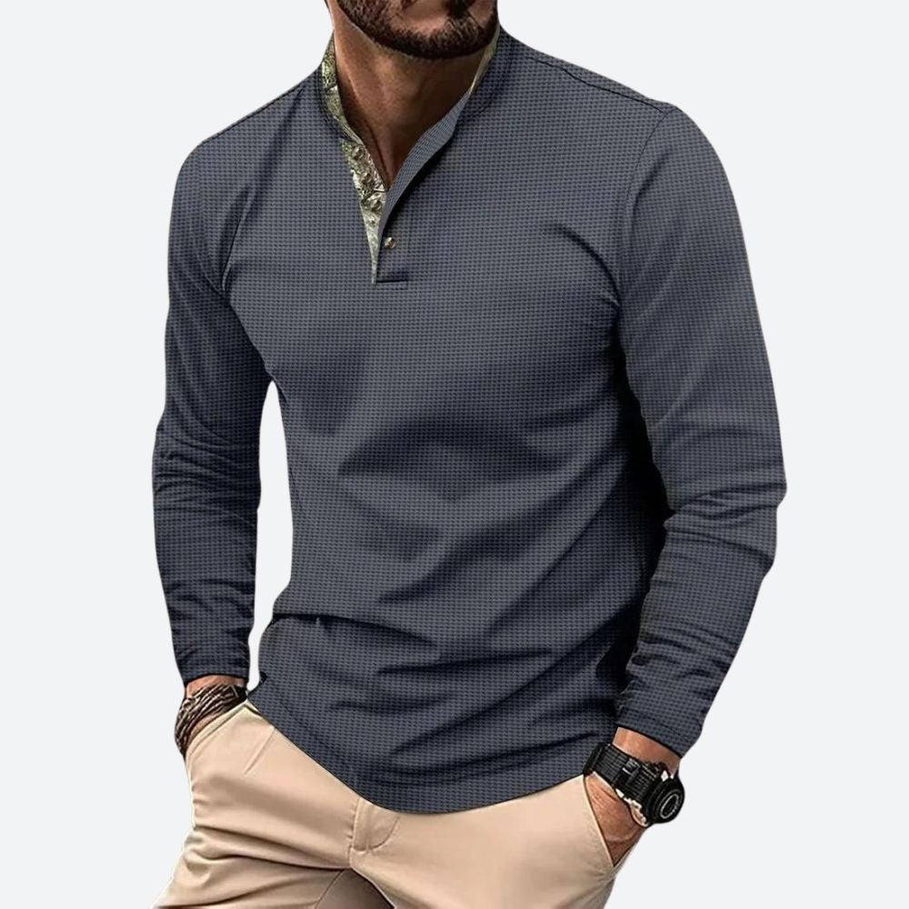 Luvo | Polo élégant à Manches Longues Pour Hommes