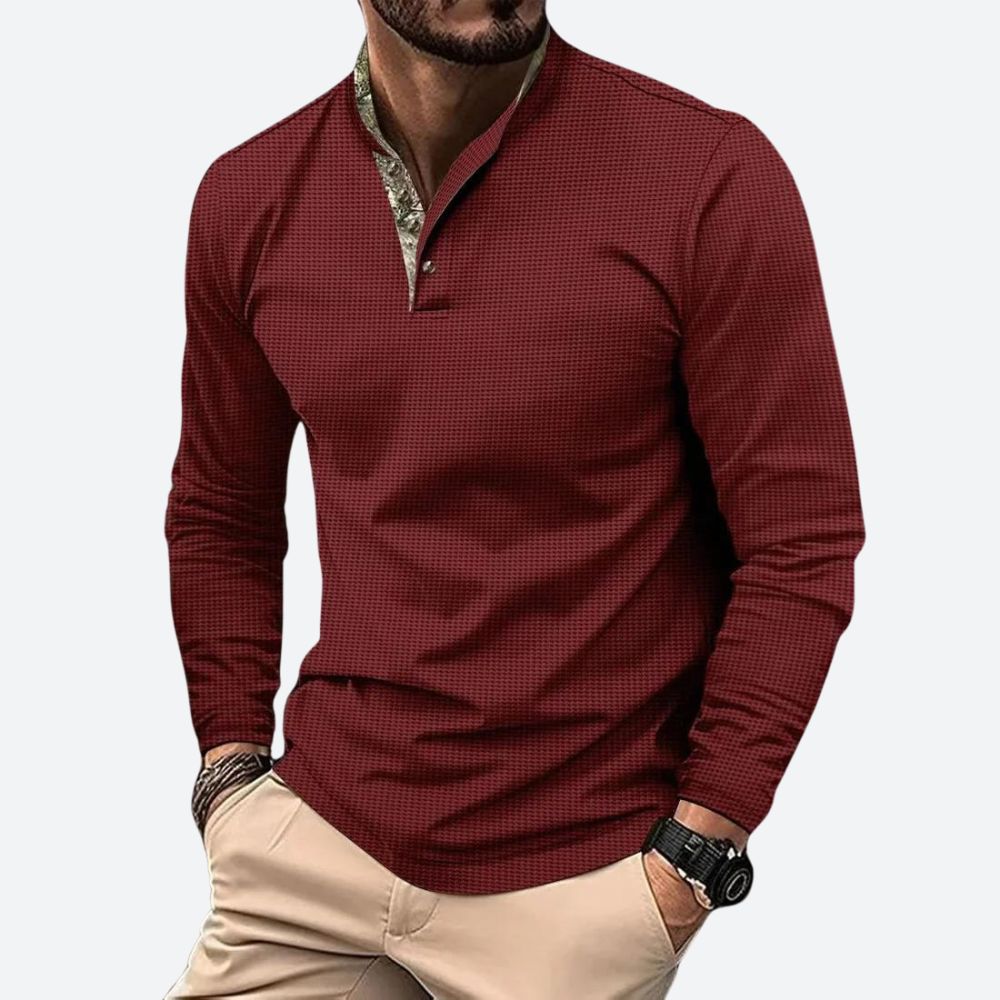 Luvo | Polo élégant à Manches Longues Pour Hommes