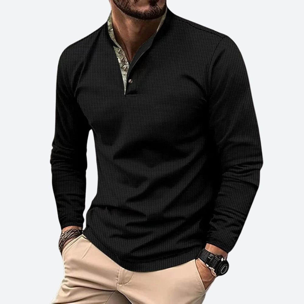 Luvo | Polo élégant à Manches Longues Pour Hommes