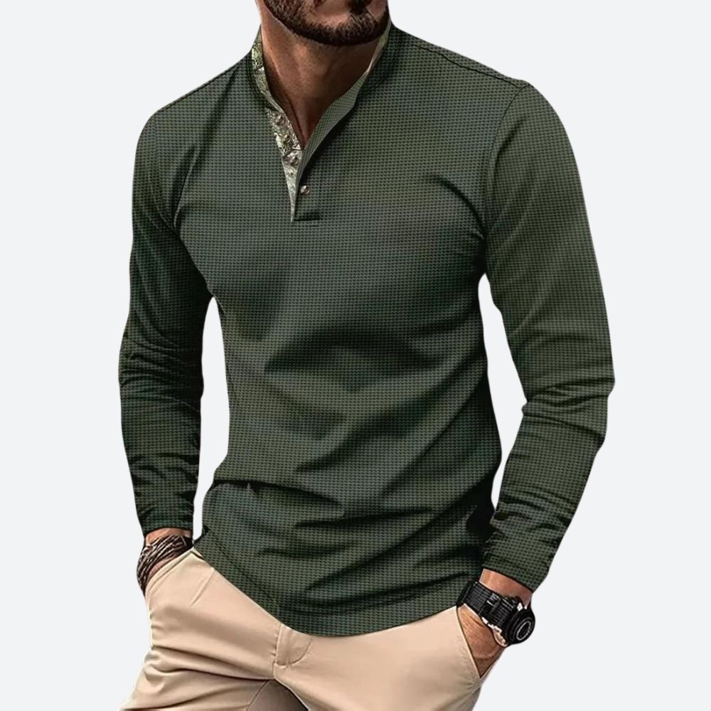 Luvo | Polo élégant à Manches Longues Pour Hommes