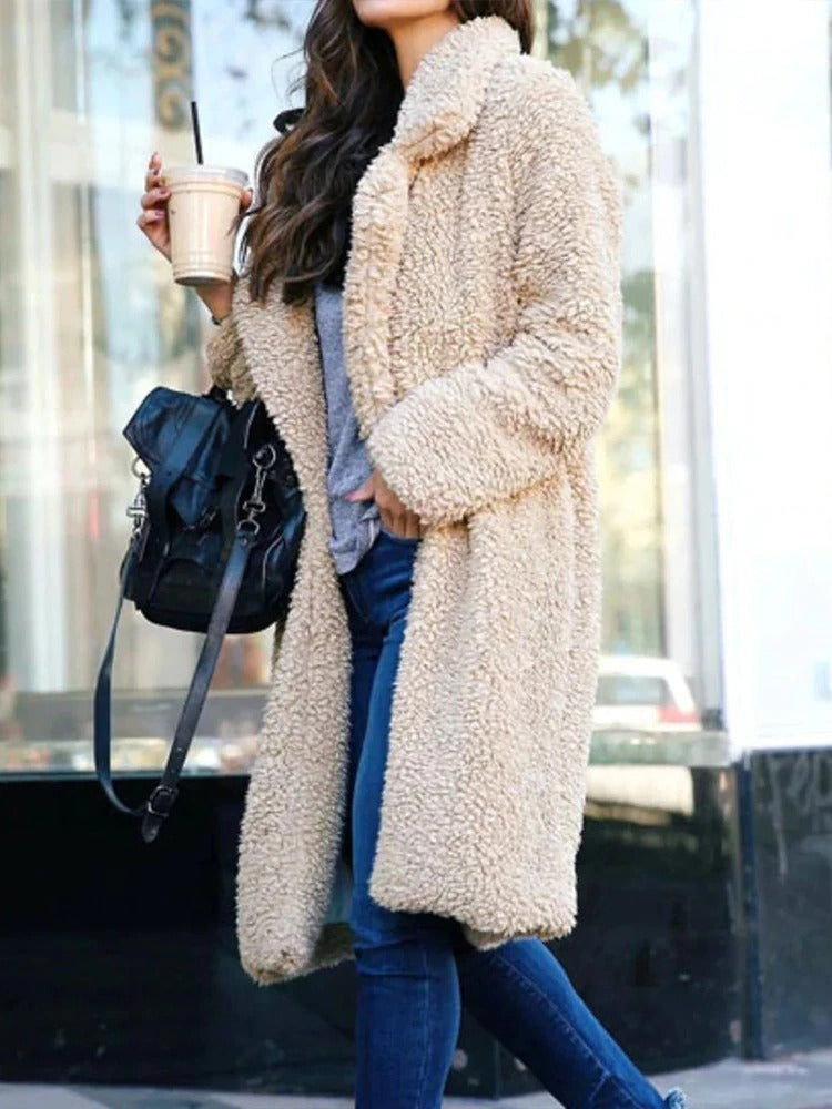 Luvo | Manteau Long en Teddy Chaud et Tendance pour Femme