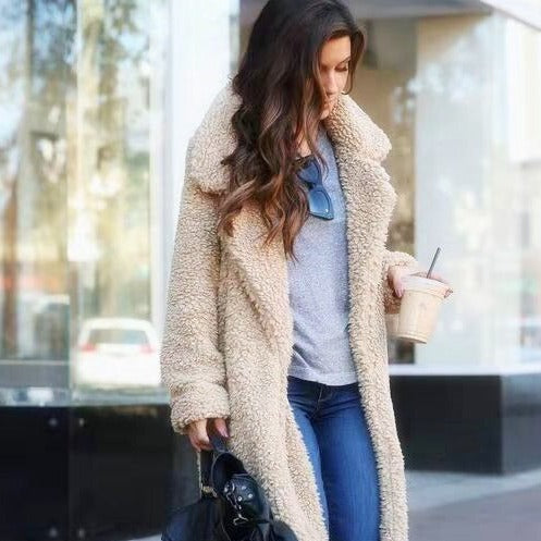 Luvo | Manteau Long en Teddy Chaud et Tendance pour Femme