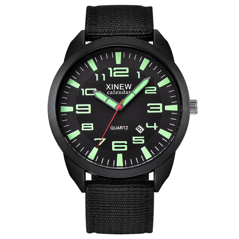 Luvo | Montre Quartz NightGlow – Élégante & Lumineuse avec Calendrier