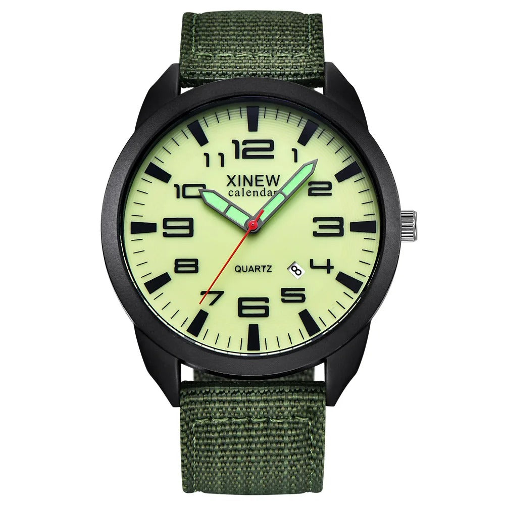 Luvo | Montre Quartz NightGlow – Élégante & Lumineuse avec Calendrier