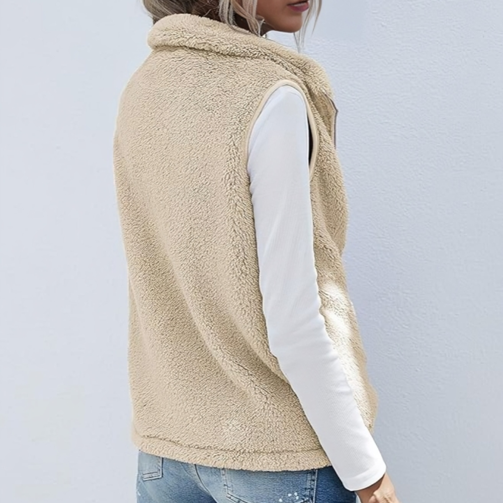 Luvo | Gilet Douillet pour Femme – Avec Fermeture Éclair