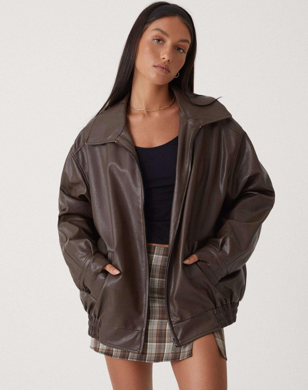 Luvo | Veste en Cuir pour Femme – Modèle Oversize et Ample