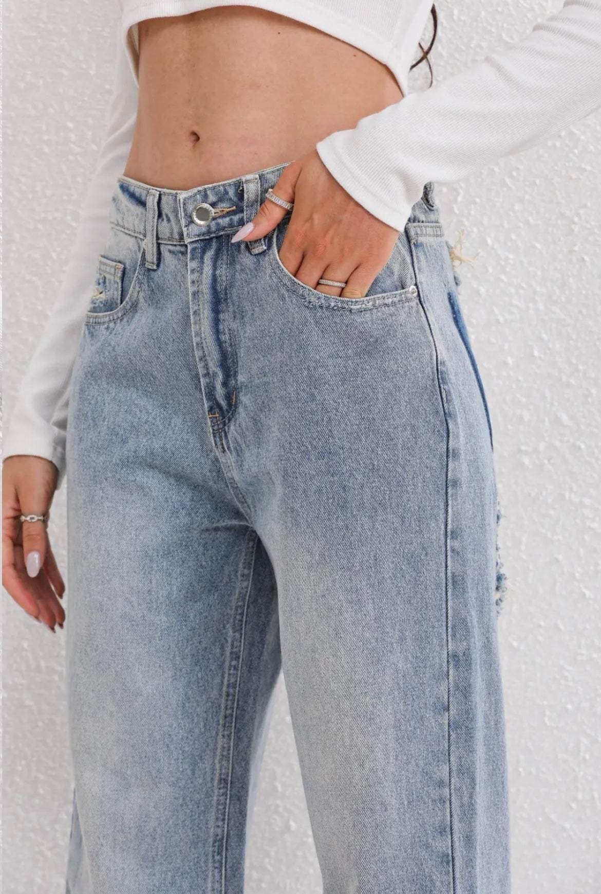 Luvo | Jean Délavé Déchiré pour Homme - Style Vintage